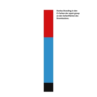 repair group – liz design Elisabeth Poth – Aussengestaltung, Verkleidung Stromkasten repair group – liz design Elisabeth Poth – Aussengestaltung, Verkleidung Stromkasten